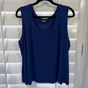 Eileen Fisher 100% Silk Blue Tank Top